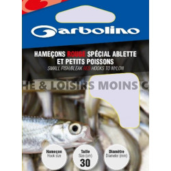 Hameçons Montés Rouge Spécial Ablettes et Petits Poissons Garbolino