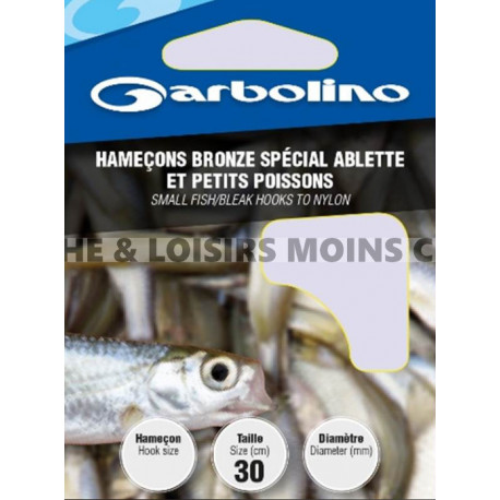 Hameçons Montés Bronze Spécial Ablettes et Petits Poissons Garbolino